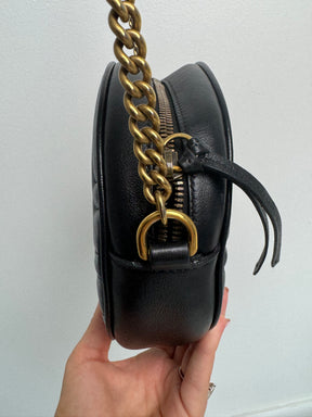 Gucci GG Marmont Round Leather Crossbody Bag