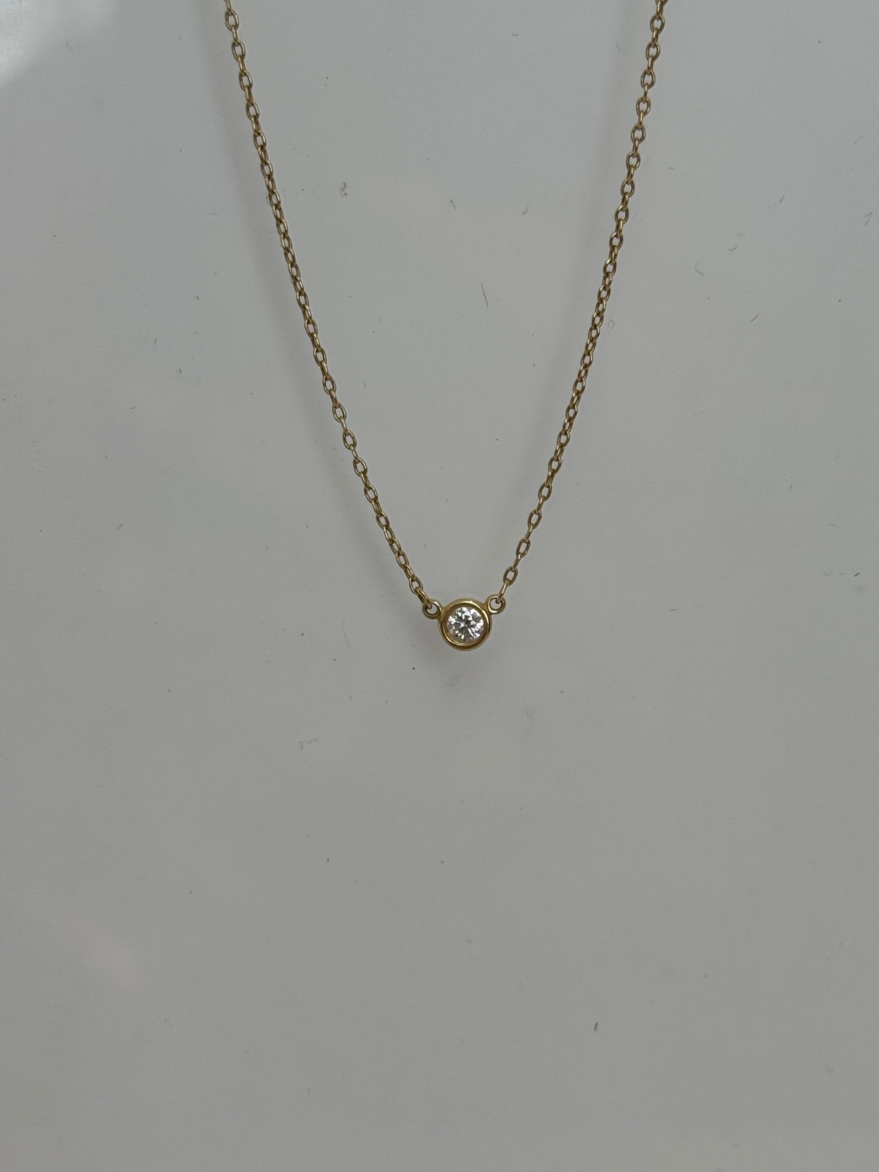 Tiffany & Co "Diamonds By The Yard" Single Diamond Pendant