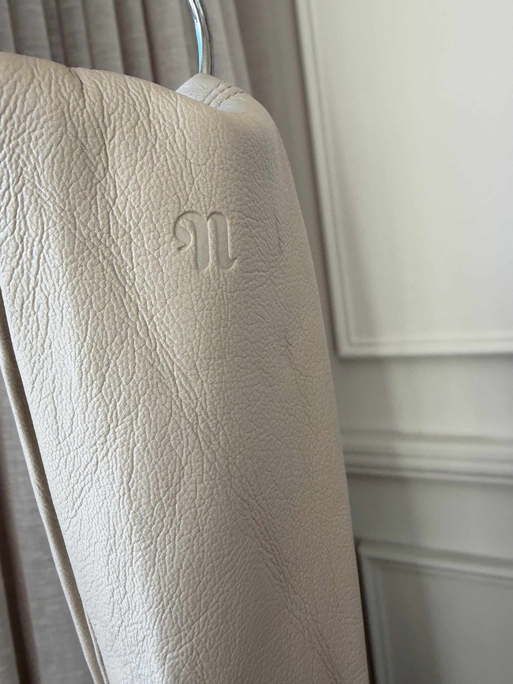 Nanushka Cream Faux Leather Pouch Bag