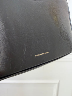 Scanlan Theodore Black Patent Leather Shoulder Bag