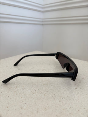 Balenciaga Black Logo Flat Top Sunglasses