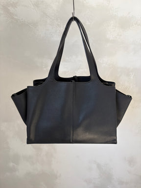 Celine Black Grained Leather Tri-Fold Bag