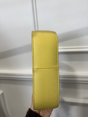 The Row Yellow Leather Half Moon Shoulder Bag