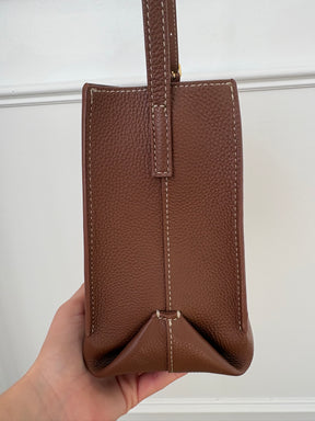 Oroton Tan Leather Bucket Bag