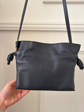 Loewe Navy Leather Lunar NY Mini Flamenco Pouch