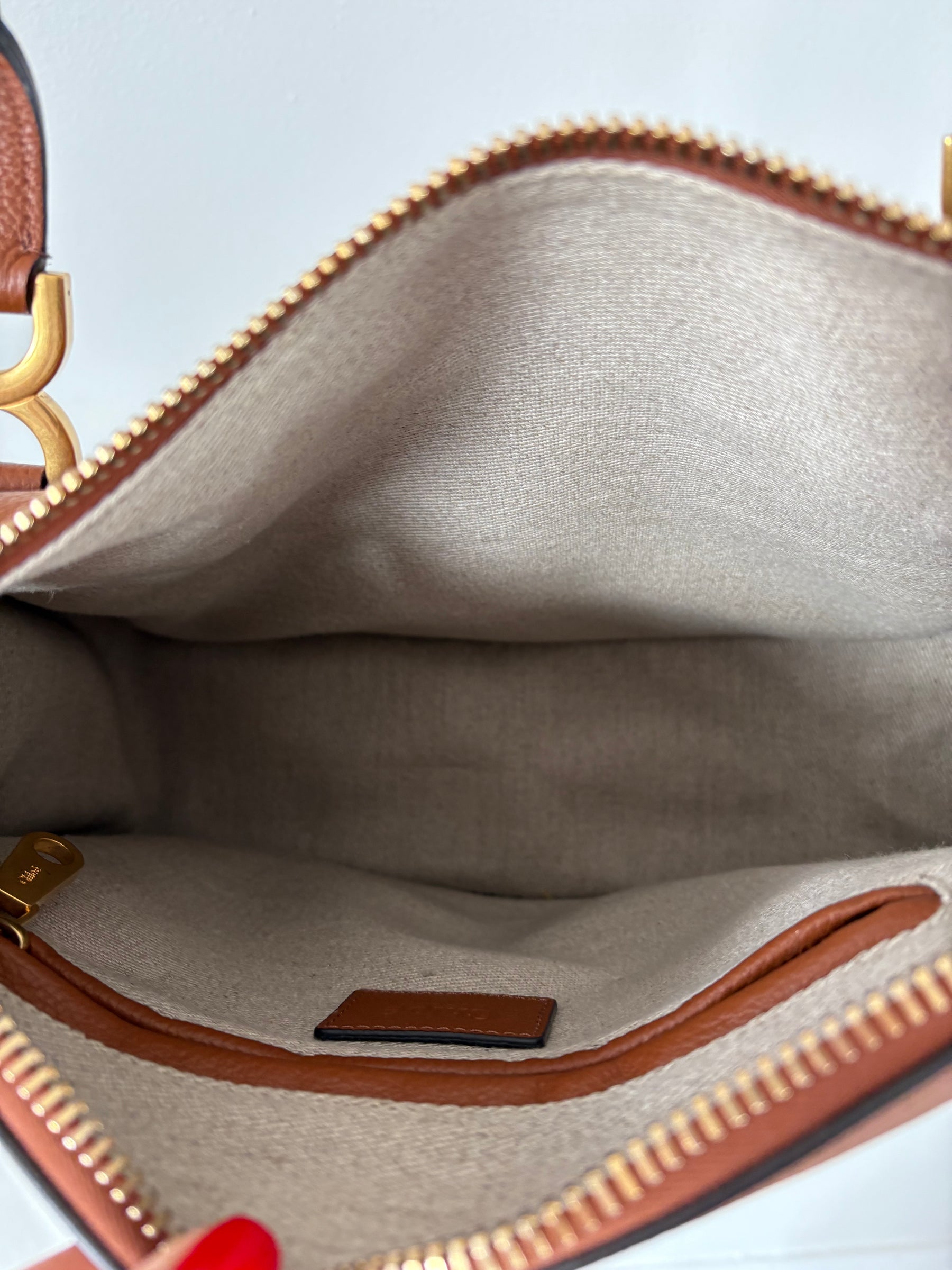 Chloé Tan Leather Medium Marcie Shoulder Bag