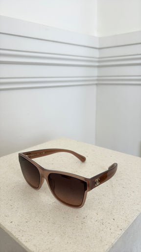 Chanel Taupe Suare Sunglasses