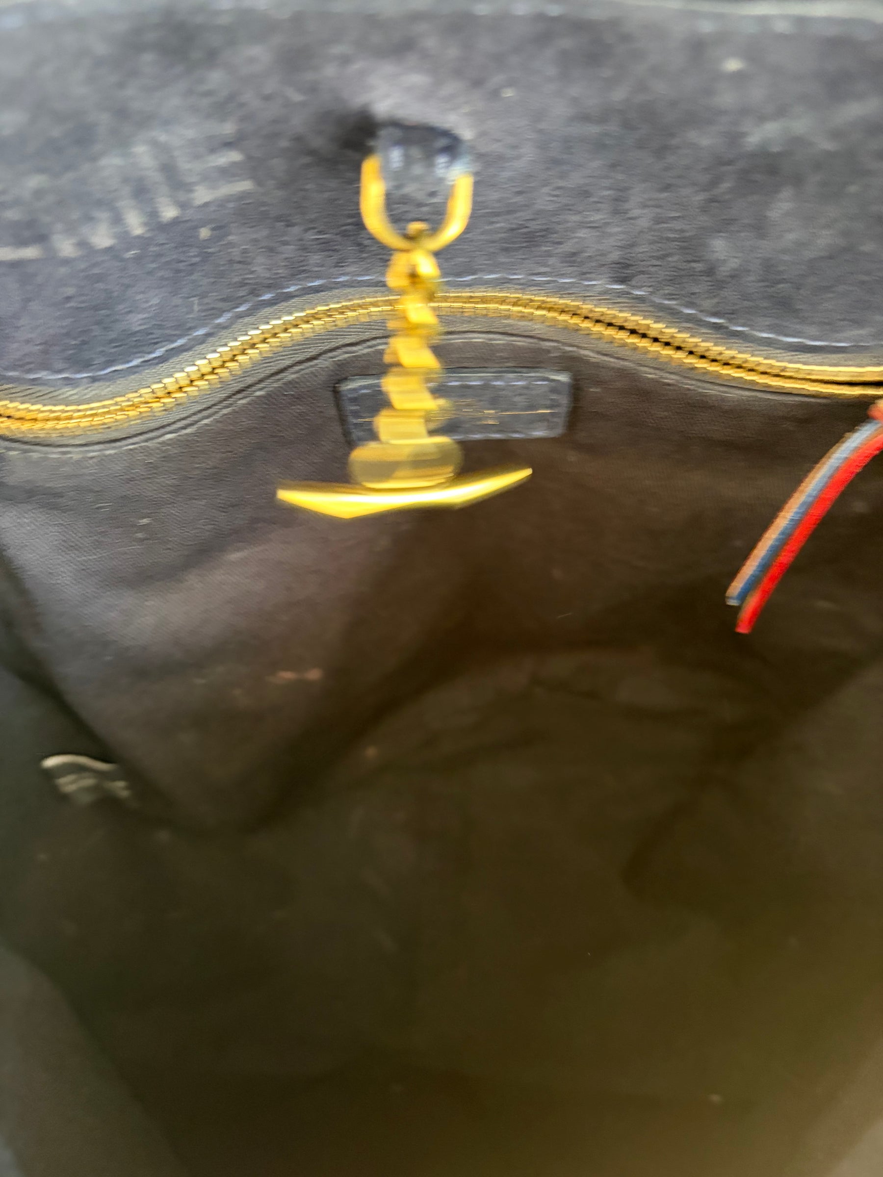 Jerome Dreyfuss Navy Suede Satchel Bag