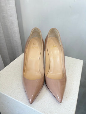 Christian Louboutin Pigalle 100 Patent Beige, 38