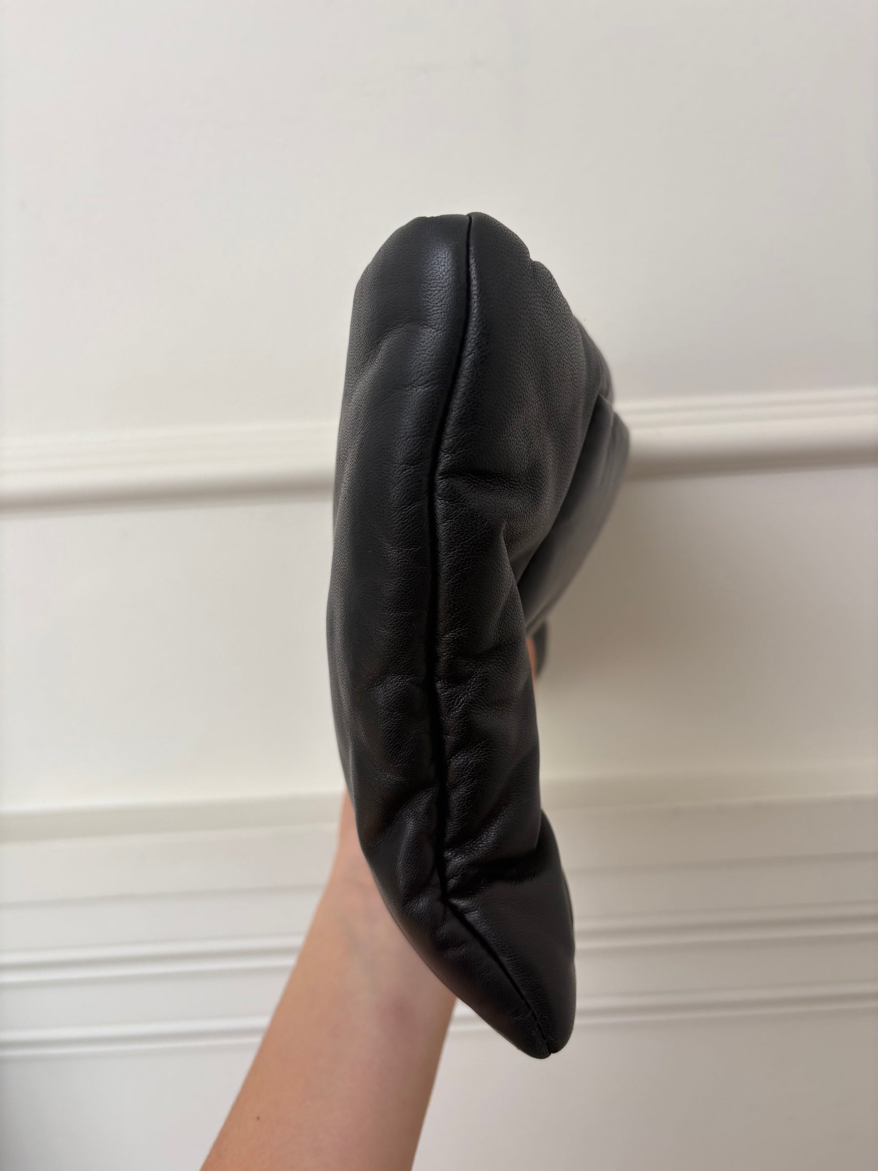 Prada Black Puffer Leather Pouch