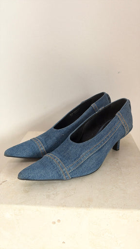 Acne Studios Denim Pointed Pump, 38