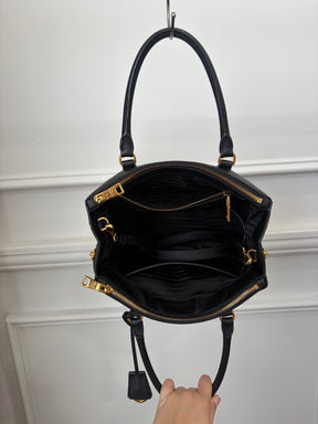 Prada Black Saffiano Leather Galleria Tote