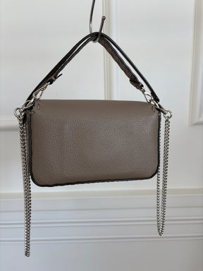 Fendi Dove Grey Calf Leather Baguette Bag
