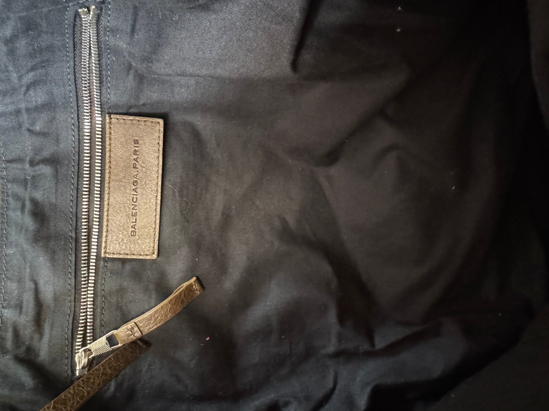 Balenciaga Dark Khaki Crossbody City Hobo Bag