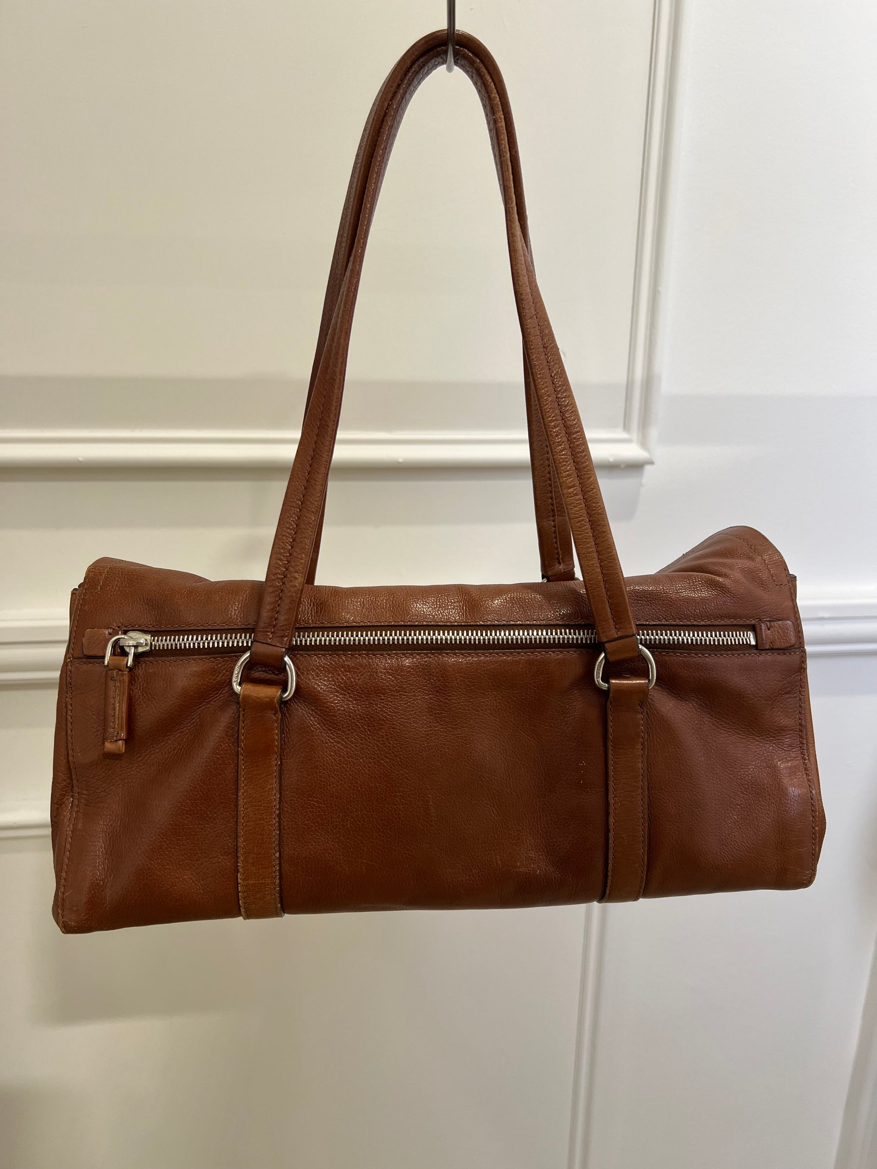Prada Tan Leather "Easy" Shoulder Bag