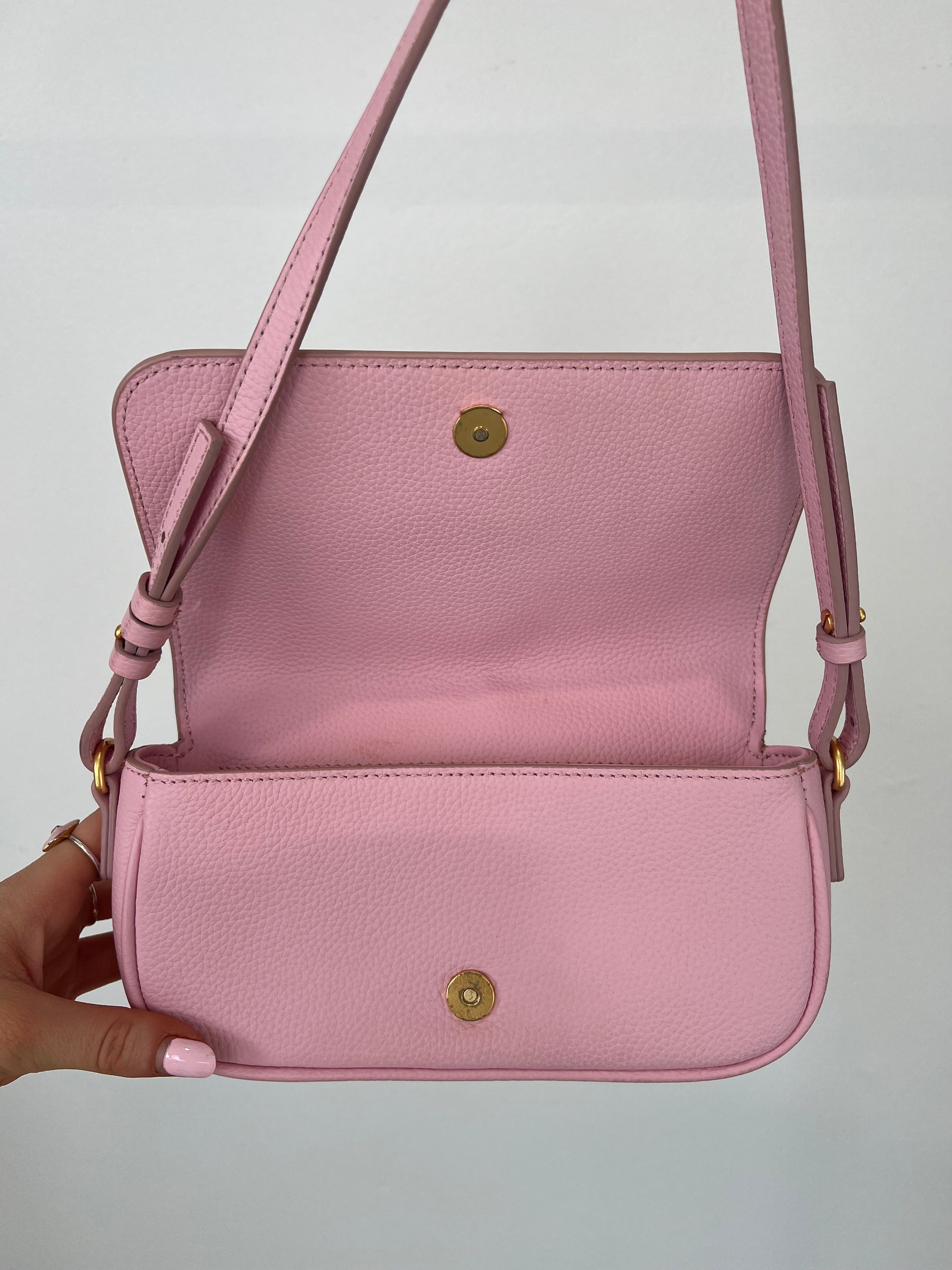 Oroton Pink Leather Mini Shoulder Bag