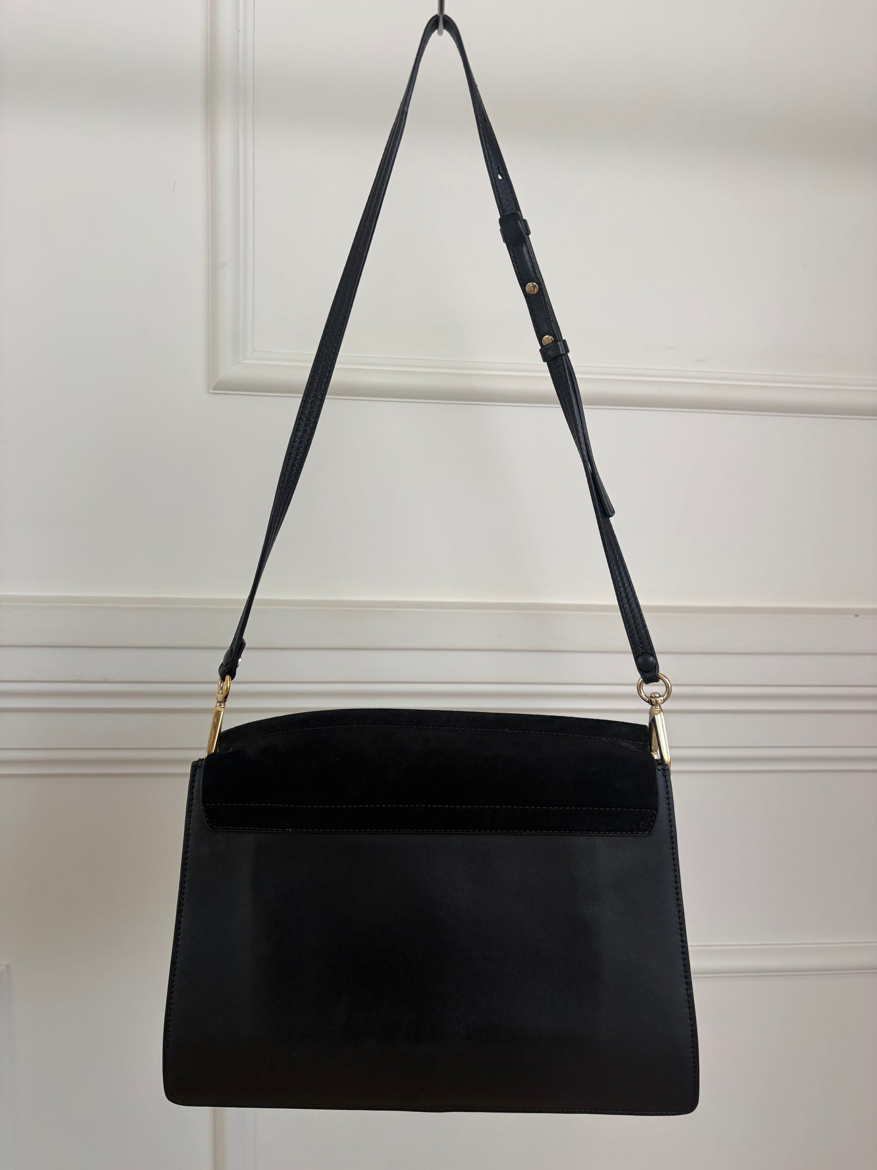 Chloé Black Leather and Suede Faye Bag