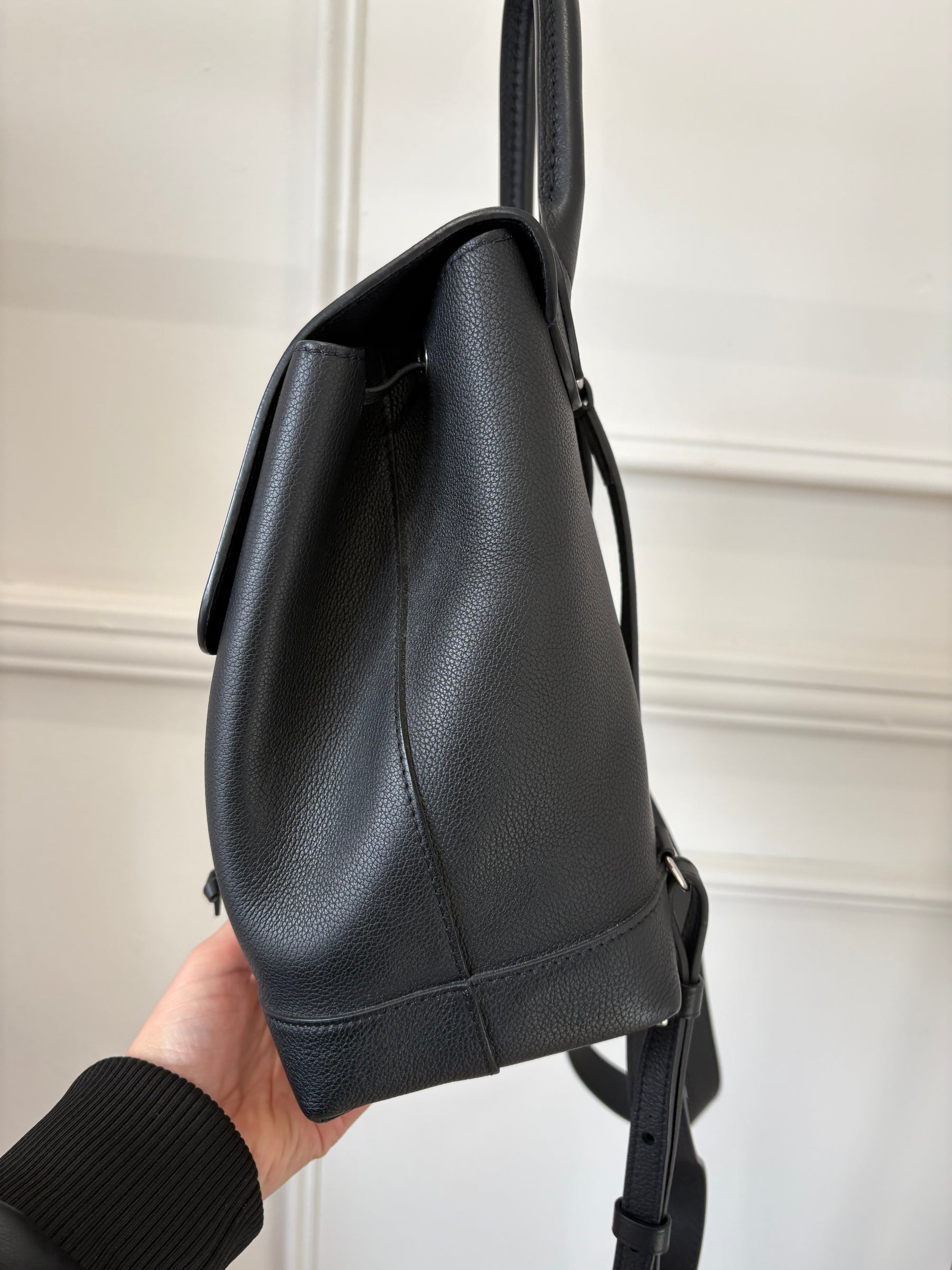 Louis Vuitton Black Leather LockMe Backpack