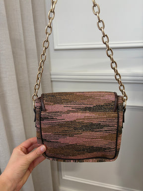 Missoni Pink And Gold Metallic Shoulder Bag