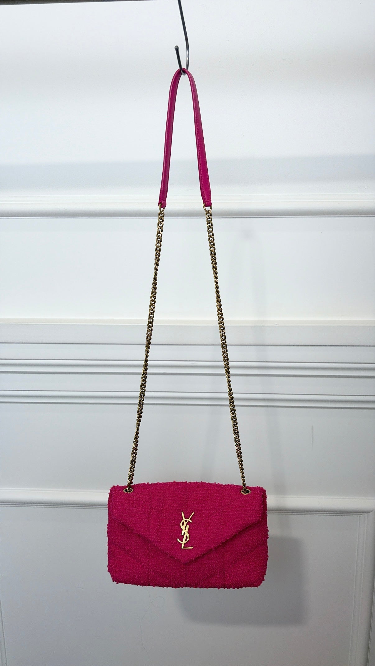 YSL Tweed LouLou In Magenta