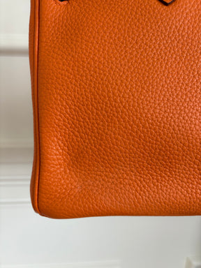 Hermès Birkin 30 Orange Taurillon Clemence Leather With Paladium Hardware