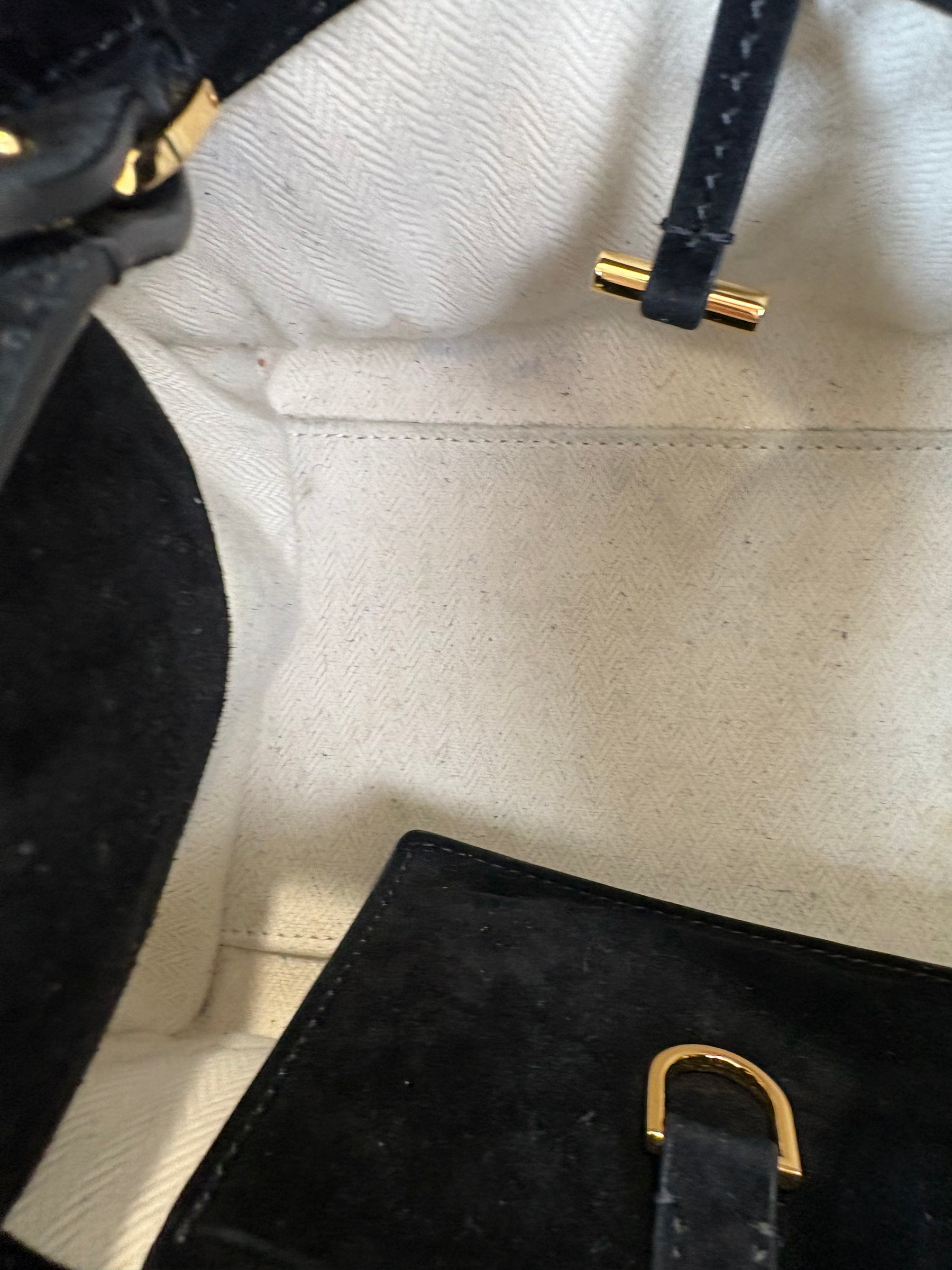 The Row Black Suede Soft Margaux 10 Bag