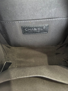 Chanel Black Leather Mini Quilted CC Box Camera Bag
