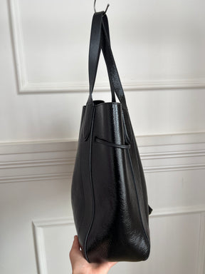 Mulberry Black Grained Patent Leather Millie Tote Bag