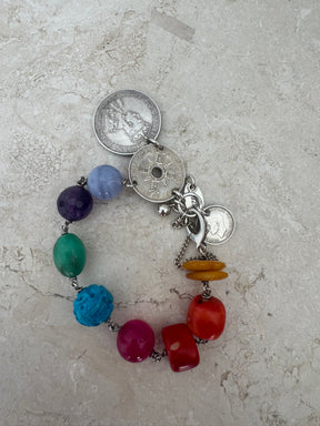 Fiorina Multi Beaded Coin Bracelet