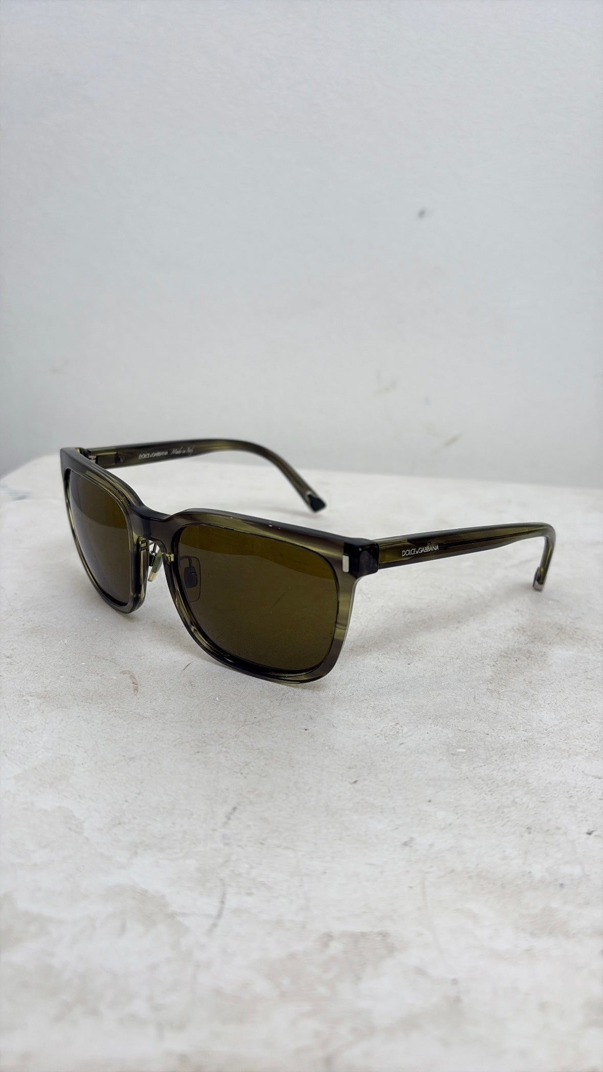 Dolce & Gabbana Green Oversized Square Sunglasses