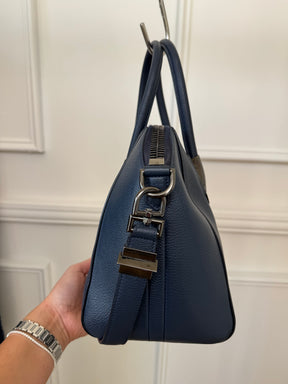 Givenchy Navy Leather Small Antigona Bag