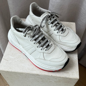 Bottega Veneta White Speedster Sneakers, 38