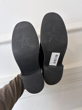 Dior Black Leather Logo 'Boy' Loafer, 38.5D
