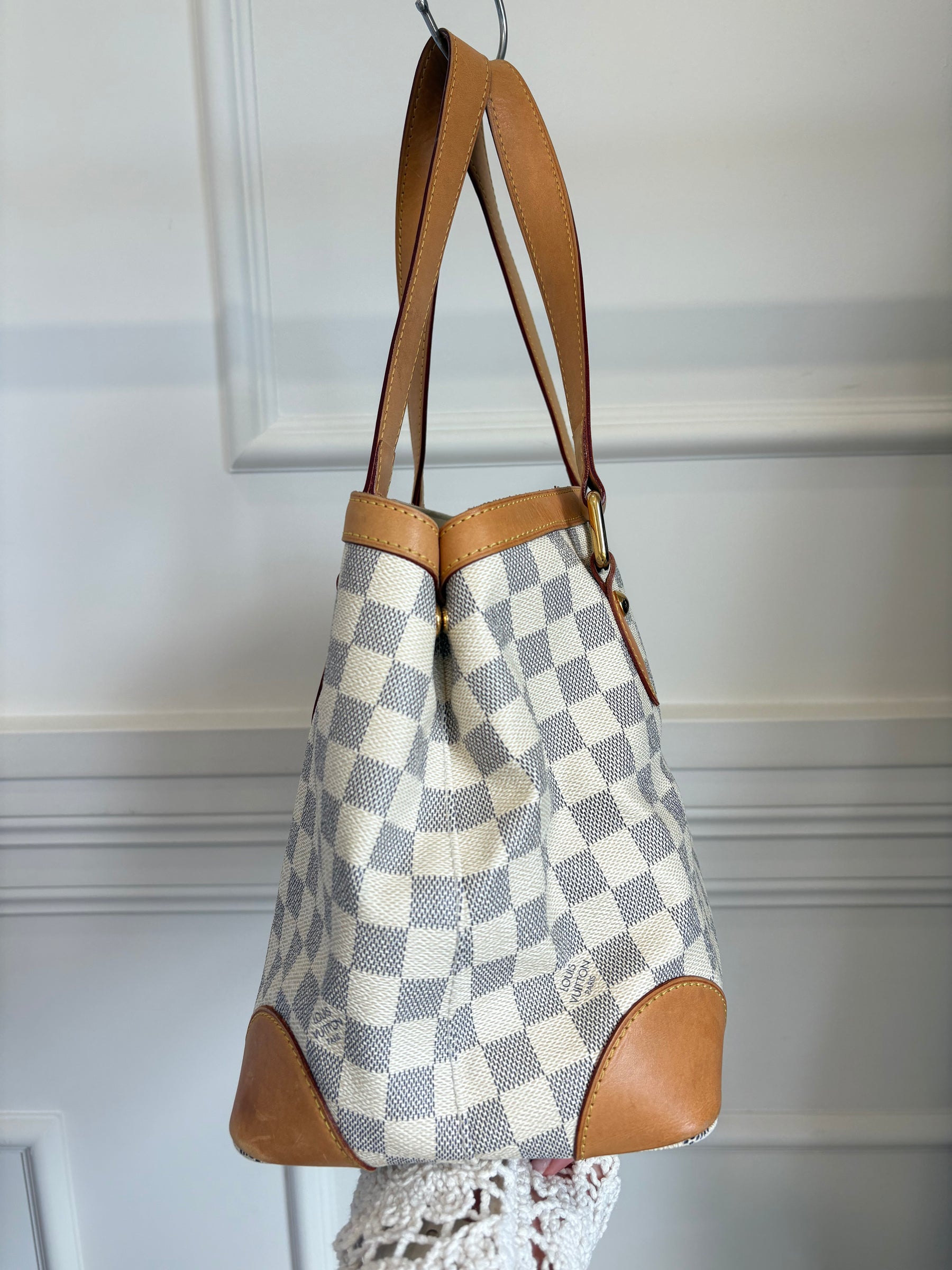 Louis Vuitton Canvas Damier Azur Hampstead PM Tote
