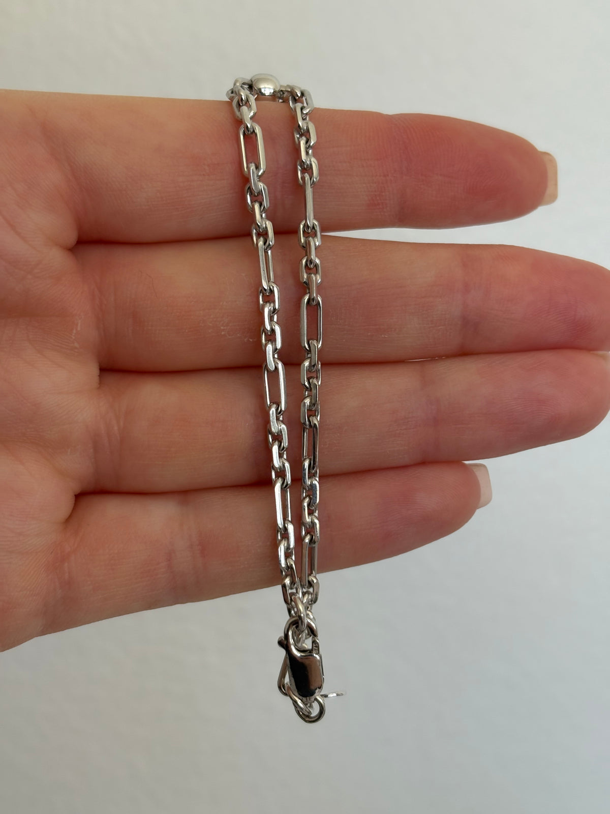 Olivia Bond 9ct White gold Summer Bracelet with Heart Charm