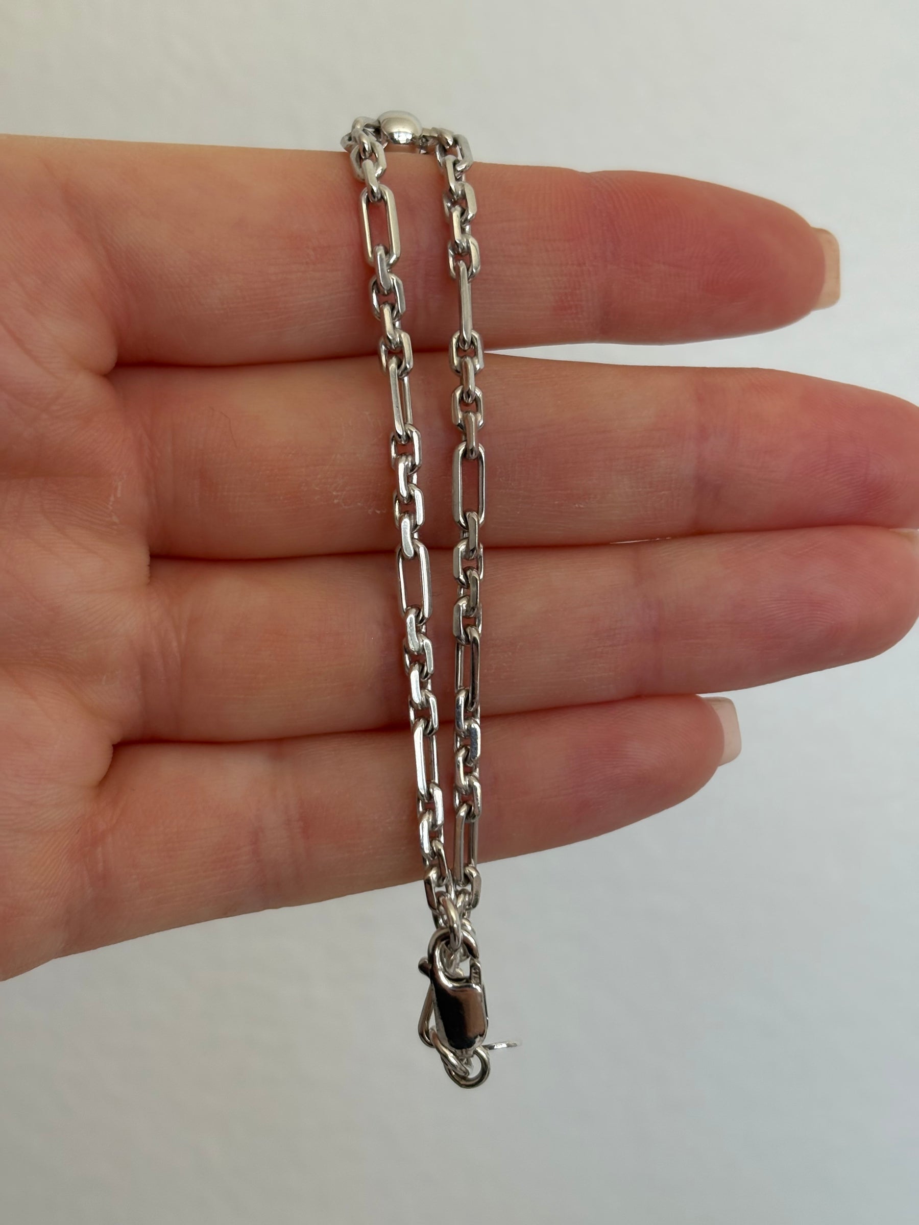 Olivia Bond 9ct White gold Summer Bracelet with Heart Charm