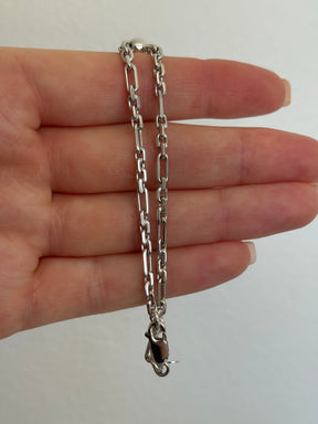 Olivia Bond 9ct White gold Summer Bracelet with Heart Charm