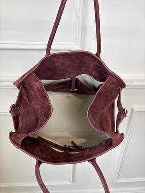 The Row Light Burgundy Suede Soft Margaux 15