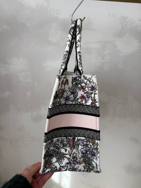 Dior Multicolour Embroidered Canvas Book Tote Medium