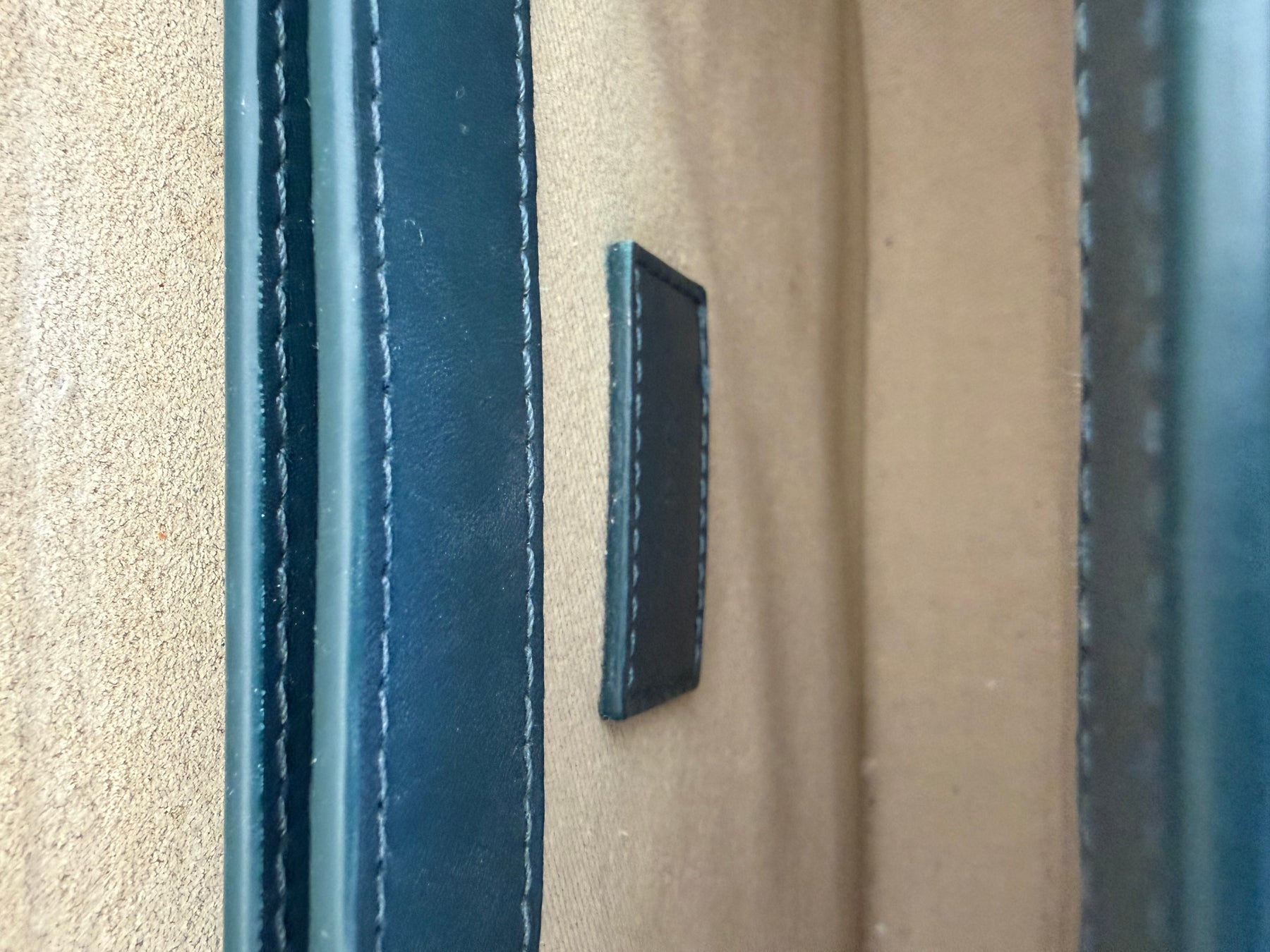 A.P.C. Teal Leather Grace Bag
