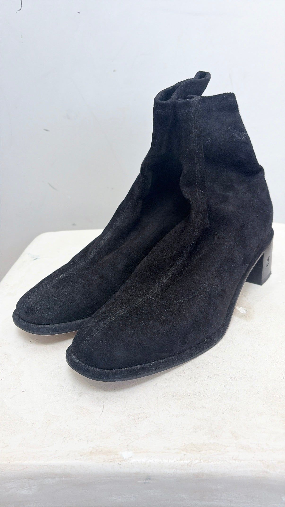 Dear Frances Black Suede Ankle Boots, 39.5