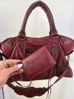 Balenciaga Merlot City Bag