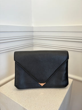 Alexander Wang Black Grained Leather Clutch