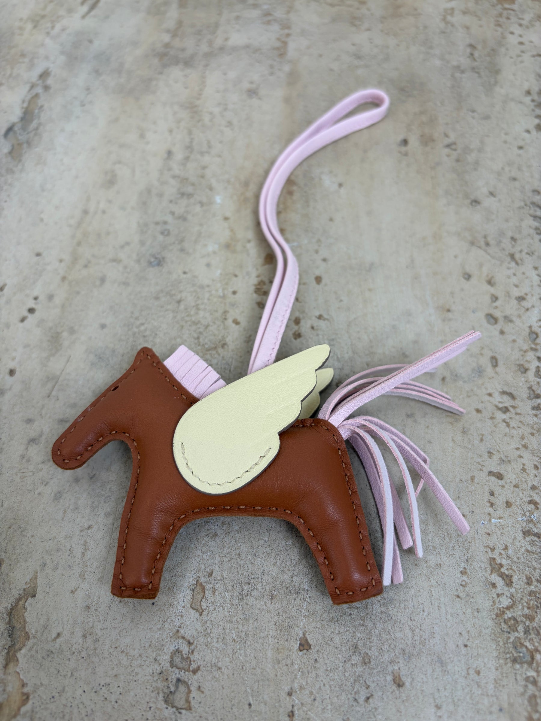 Hermès Gold, Rose Darling and Jaune Milton Rodeo Pegasus Charm