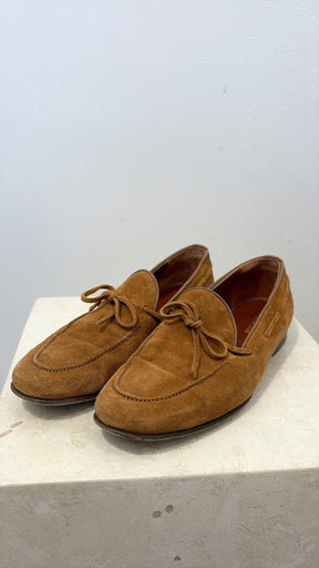 Sergio Rossi Brown Suede Loafers, 37.5