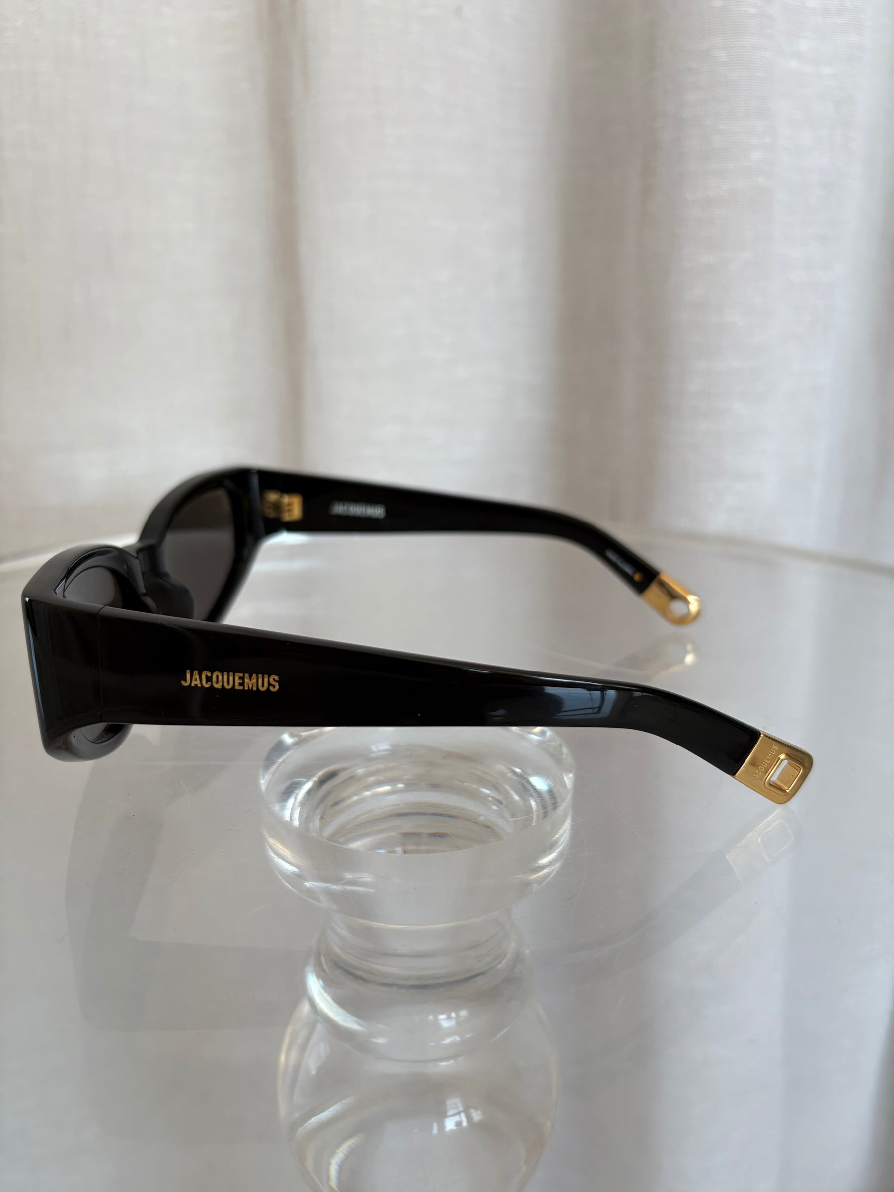 Jacquemus Black Acetate Cat Eye Sunglasses