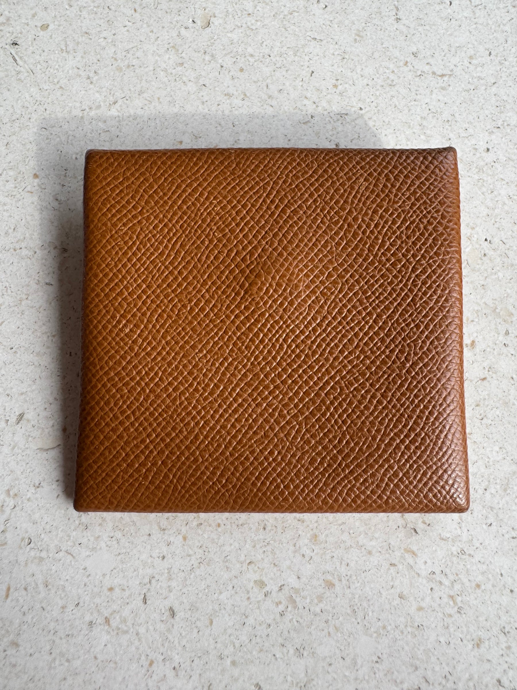 Hermès Gold Epsom Leather Bastia Coin Purse
