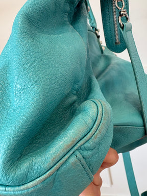 Balenciaga Turquoise Leather City Bag