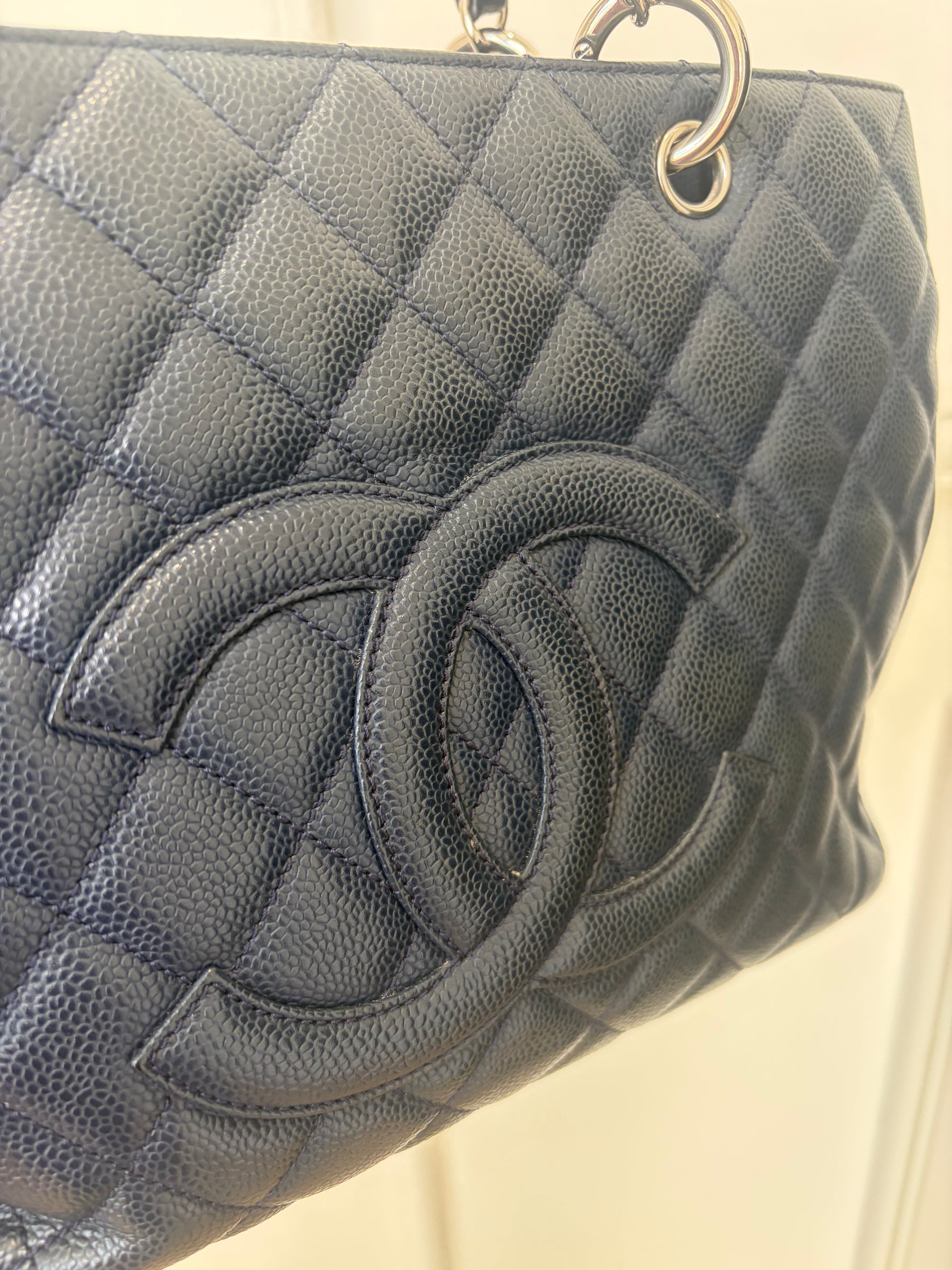 Chanel Navy Caviar Leather GST