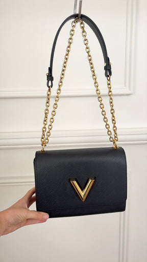 Louis Vuitton Black Epi Leather Twist Shoulder Bag